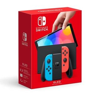 Nintendo Switch – OLED Model w/ Neon Red & Neon Blue Joy-Con